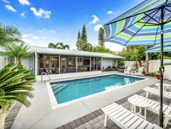 Lido Key Vacation House with Pool Near St. Armands Circle